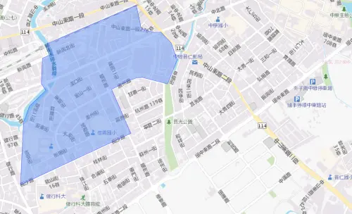 ▲桃園市中壢區8月5日停水範圍。（圖／自來水公司water.gov.tw）