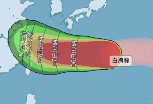 ▲白海豚颱風可能發布海上警報，周六、周日外圍環流影響最劇烈。（圖／中央氣象署cwa.gov.tw）