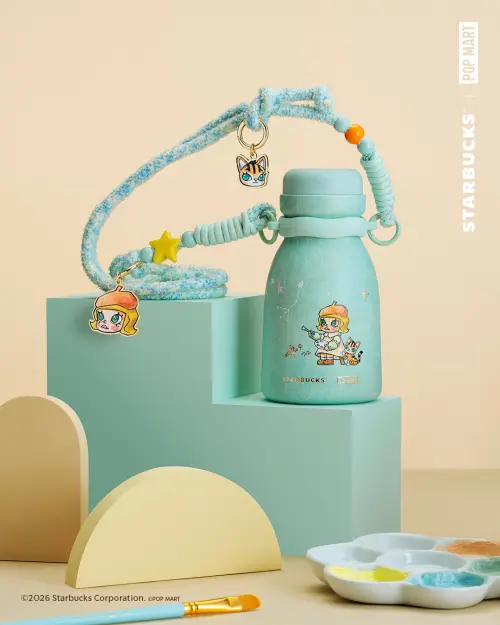 ▲「MOLLY不鏽鋼水壺」1680元，容量399毫升。（圖／星巴克starbucks.com.tw）