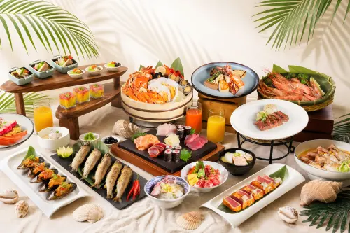 ▲位於台北萬豪酒店一樓的Garden Kitchen，本次推出「鮪大航道·豪享海味」以頂級鮪魚為主角。（圖／台北萬豪提供）