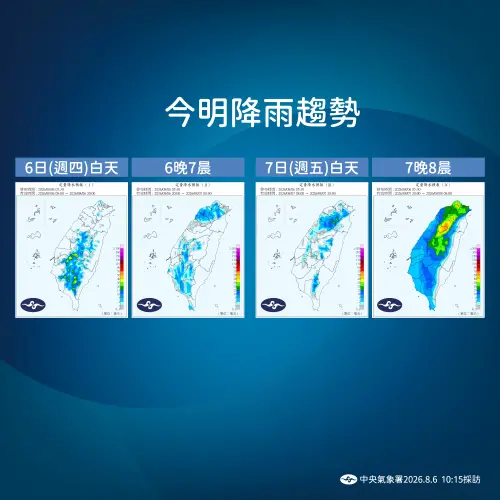 ▲今天晚上開始，白海豚外圍雲系將開始影響台灣。（圖／中央氣象署cwa.gov.tw）