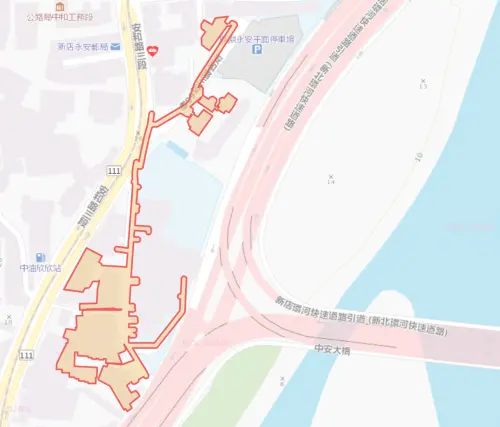▲新北市新店區8月7日停水範圍。（圖／自來水公司water.gov.tw）