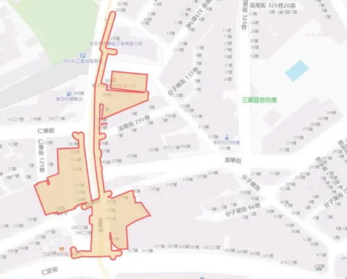 ▲新北市三重區8月7日停水範圍。（圖／自來水公司water.gov.tw）