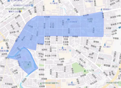 ▲雲林縣斗六市8月7日停水範圍。（圖／自來水公司water.gov.tw）