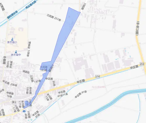 ▲雲林縣褒忠鄉8月7日停水範圍。（圖／自來水公司water.gov.tw）