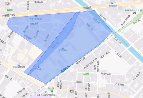 ▲花蓮縣8月7日停水範圍。（圖／自來水公司water.gov.tw）