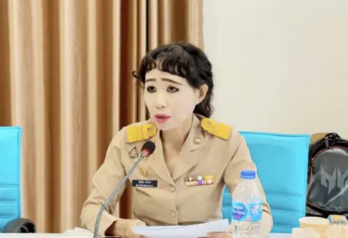 泰女公務員「濃妝」開會照爆紅！疑P圖太用力　當事人：不喜別看