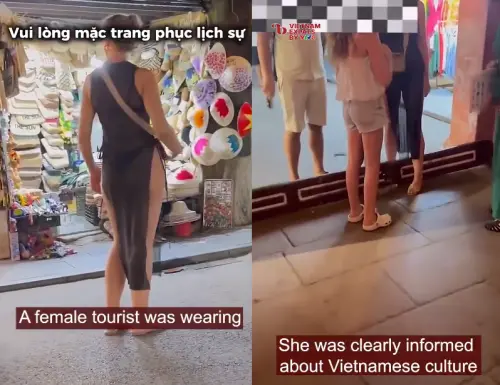 外國女遊客穿「高衩透視裝」逛越南知名古蹟　導覽員勸離掀議