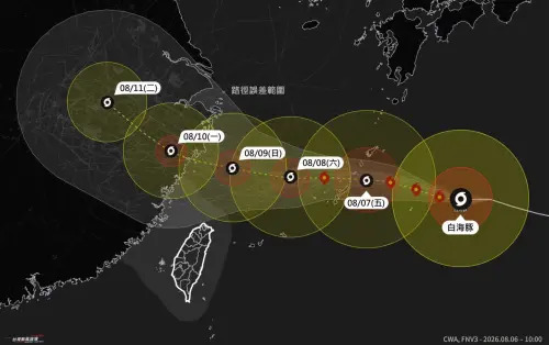 白海豚速度變慢了！環流影響台灣時間拉長　中部以北風雨躲不過