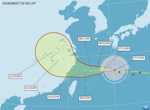 ▲林得恩指出，白海豚颱風在環境駛流場的導引下，繼續穩定地以西北偏西方向前進，再大角度北轉的機會愈來愈低。（圖／中央氣象署cwa.gov.tw）