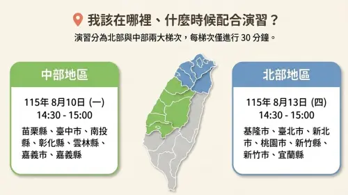 ▲行動網路降速演練實施時間、影響地區一圖看。（圖／行政院提供ey.gov.tw）