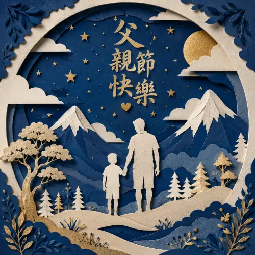 ▲2026「父親節快樂」祝福卡片。（圖／AI生成）