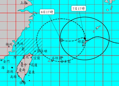 白海豚颱風越游越慢！明晚迎接最強雨勢　注意10級強風、6尺巨浪