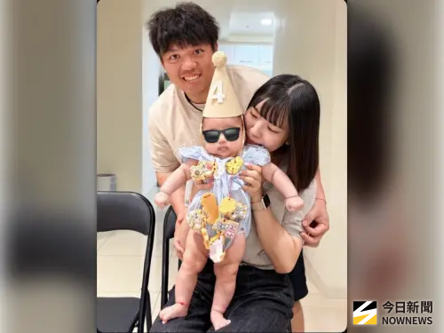 ▲樂天桃猿捕手嚴宏鈞透露，女兒在外面是天使，回到家就變成惡魔，情緒上來時，跟太太就要輪流安撫情緒。（圖／嚴宏鈞提供）