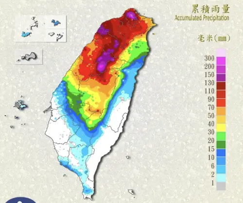 北投2天炸400毫米！時雨量56.5毫米撐傘沒用　基隆、汐止陣風10級