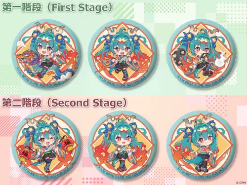▲《ART OF MIKU》第一、第二階段推出不同款式的入場特典徽章，每張票可隨機獲得1款。（圖／翻攝自ART OF MIKU）