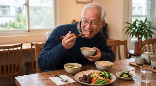 ▲最新研究發現，36名平均71歲長者每天攝取約162克低加工瘦豬肉，連續8週後，空腹胰島素與總膽固醇不但沒有惡化，反而出現改善。（圖／Gemini製圖、記者賴禹妡製）