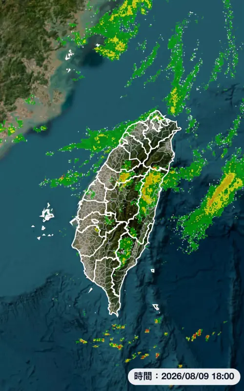 ▲雖然白海豚颱風暴風圈已逐漸脫離台灣，但受到西南風影響，今晚開始換到南部地區開始下雨。（圖／臉書粉專「台灣颱風論壇」）