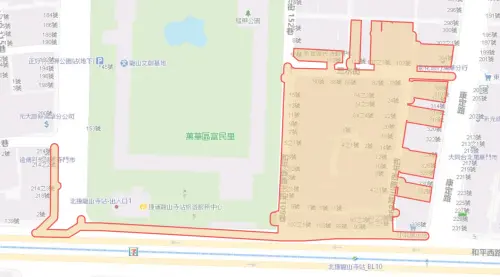 ▲台北市萬華區8月11日停水範圍。（圖／自來水公司water.gov.tw）