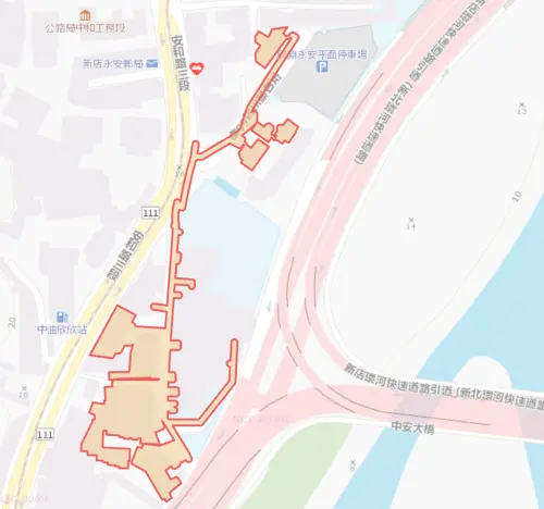 ▲新北市新店區8月11日停水範圍。（圖／自來水公司water.gov.tw）