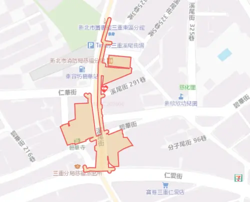 ▲新北市三重區8月11日停水範圍。（圖／自來水公司water.gov.tw）