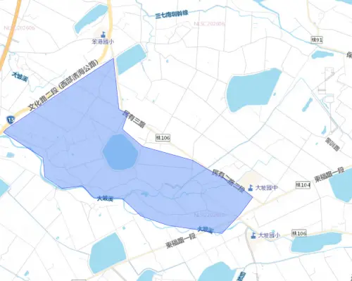 ▲桃園市新屋區8月11日停水範圍。（圖／自來水公司water.gov.tw）
