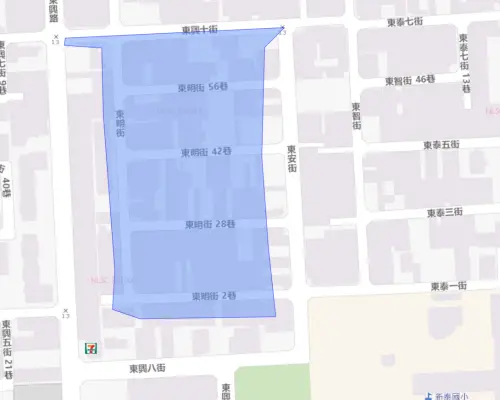 ▲台南市新營區8月11日停水範圍。（圖／自來水公司water.gov.tw）