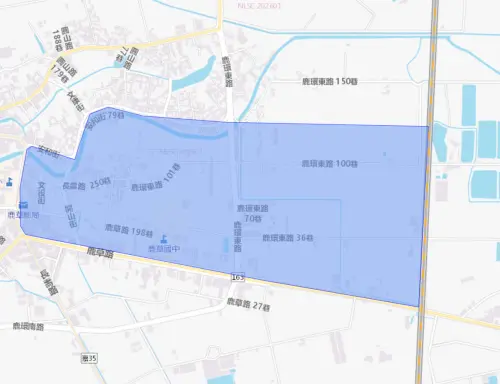 ▲嘉義縣鹿草鄉8月11日停水範圍。（圖／自來水公司water.gov.tw）