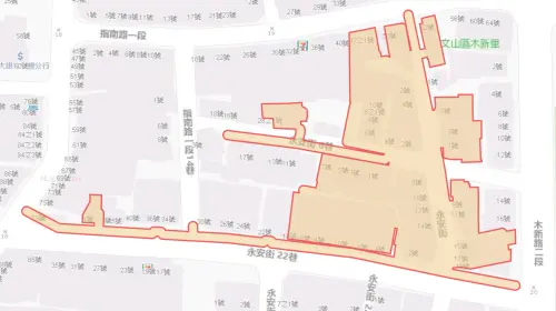 ▲台北市文山區8月12日停水範圍。（圖／自來水公司water.gov.tw）