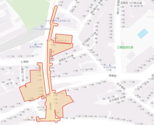 ▲新北市三重區8月12日停水範圍。（圖／自來水公司water.gov.tw）