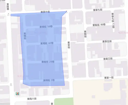 ▲台南市新營區8月12日停水範圍。（圖／自來水公司water.gov.tw）