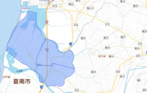 ▲嘉義縣布袋鎮8月12日停水範圍。（圖／自來水公司water.gov.tw）