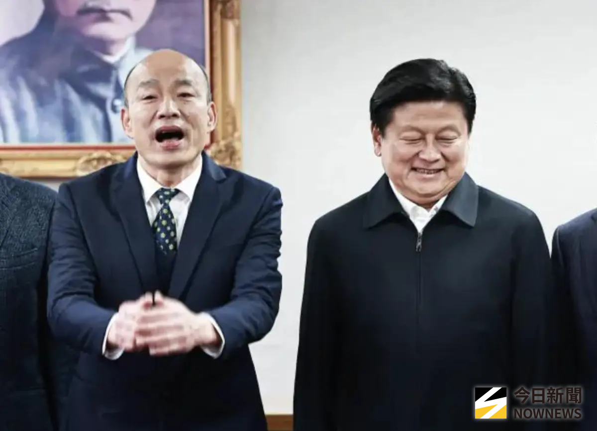 ▲立法院長韓國瑜（左）不滿國民黨團總召傅崐萁（右）五度缺席黨團協商，氣得當眾飆罵。（圖／NOWNEWS資料照）