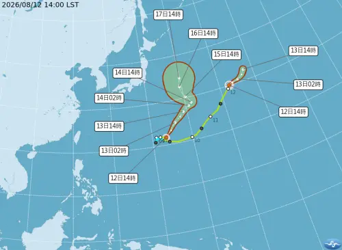 ▲目前太平洋上有南卡、琵鷺颱風共存，目前對台灣天氣沒有影響。（圖／中央氣象署cwa.gov.tw）