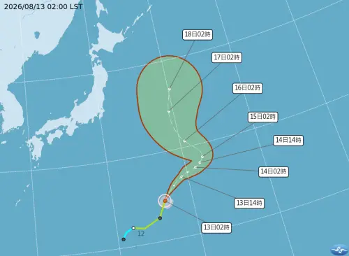 ▲吳德榮表示，南卡颱風路徑估往日本東方海面前進，但第4天起「季風環流」減弱西移，南卡轉偏北而行，未必襲日。（圖／中央氣象署cwa.gov.tw）