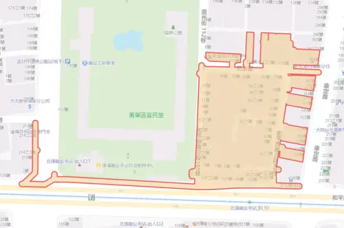 ▲台北市萬華區8月14日停水範圍。（圖／自來水公司water.gov.tw）