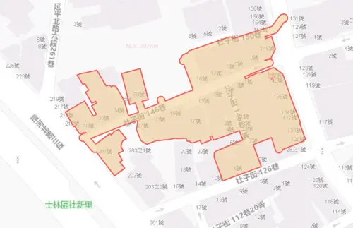 ▲台北市士林區8月14日停水範圍。（圖／自來水公司water.gov.tw）