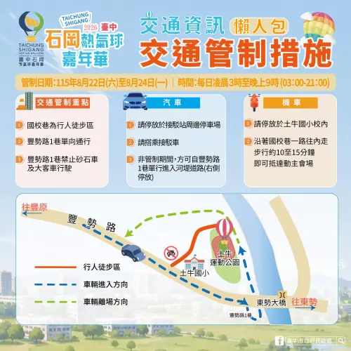石岡熱氣球嘉年華登場　免費接駁公車全攻略