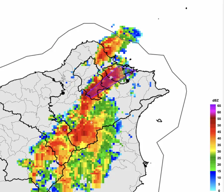 ▲中央氣象署針對基隆、雙北發布「大雷雨警戒」。（圖／中央氣象署cwa.gov.tw）