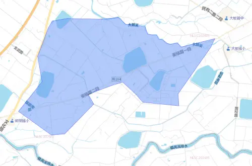 ▲桃園市新屋區8月17日停水範圍。（圖／自來水公司water.gov.tw）