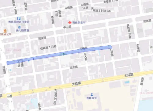 ▲台南市善化區8月17日停水範圍。（圖／自來水公司water.gov.tw）