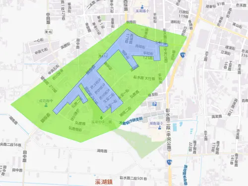 ▲彰化縣溪湖鎮8月17日停水範圍。（圖／自來水公司water.gov.tw）