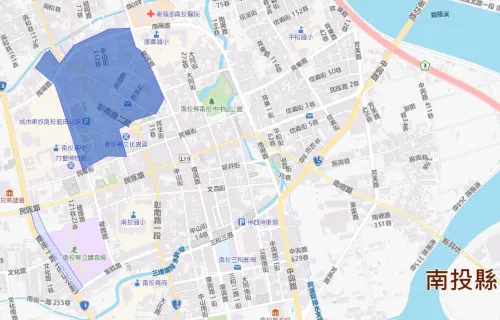 ▲南投縣南投市8月17日停水範圍。（圖／自來水公司water.gov.tw）
