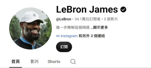 詹皇創YT頻道！首部影片半天衝破60萬　球迷瘋喊：MrBeast要小心