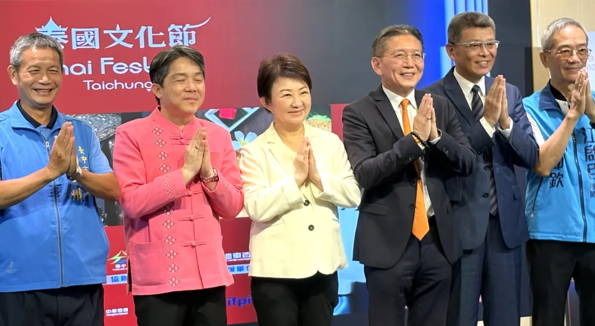 ▲盧秀燕今日出席台中市政府舉辦的「泰國文化節」記者會。（圖／記者顏幸如攝，2026.08.17）
