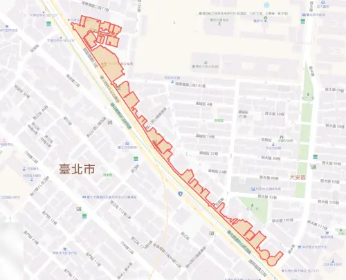 ▲台北市大安區8月18日停水範圍。（圖／自來水公司water.gov.tw）