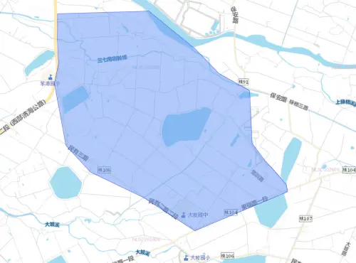 ▲桃園市新屋區8月18日停水範圍。（圖／自來水公司water.gov.tw）