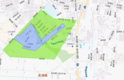 ▲彰化縣溪湖鎮8月18日停水範圍。（圖／自來水公司water.gov.tw）
