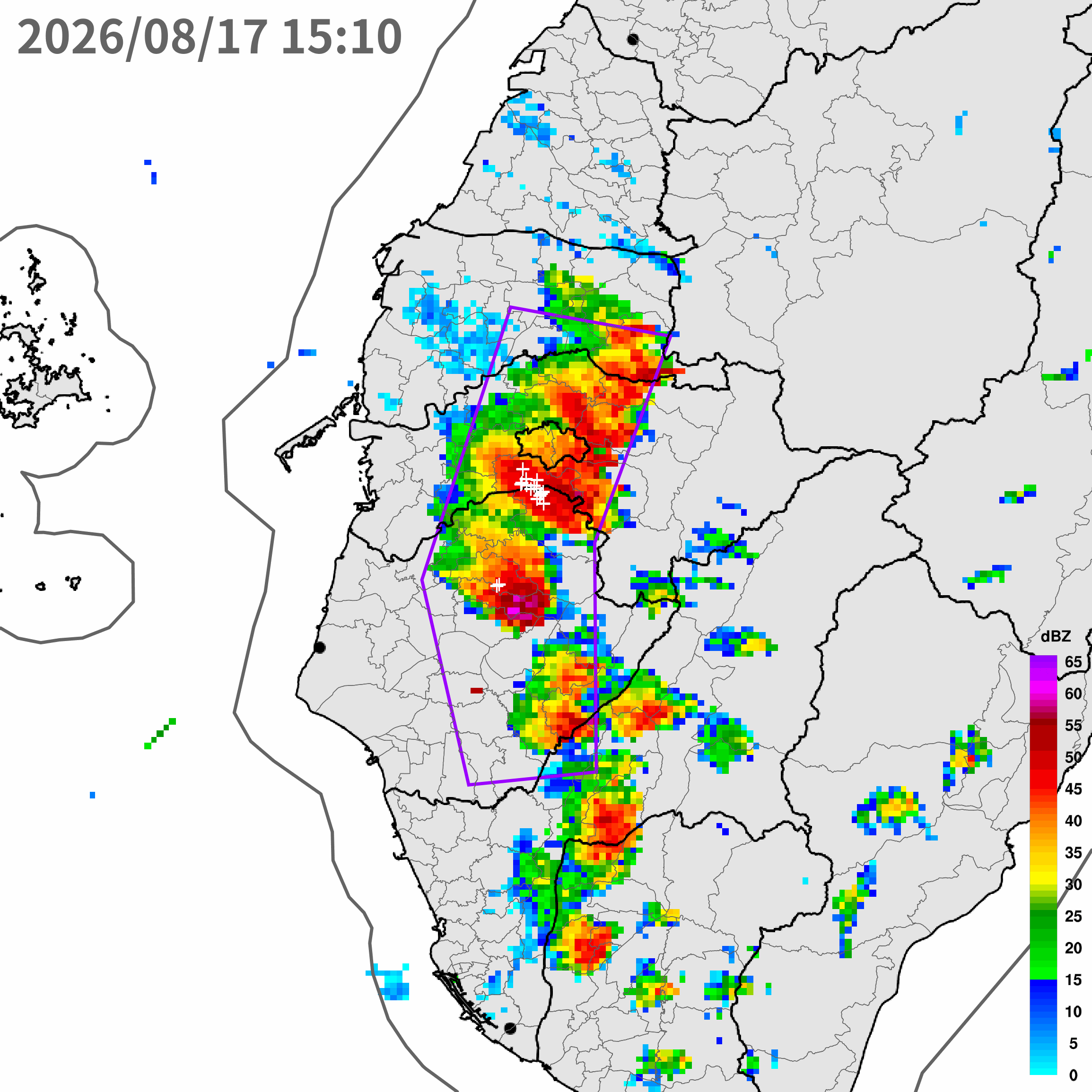 ▲中央氣象署於8月17日16時15分氣象署發布大雷雨即時訊息，持續時間至17時14分。（圖／中央氣象署）