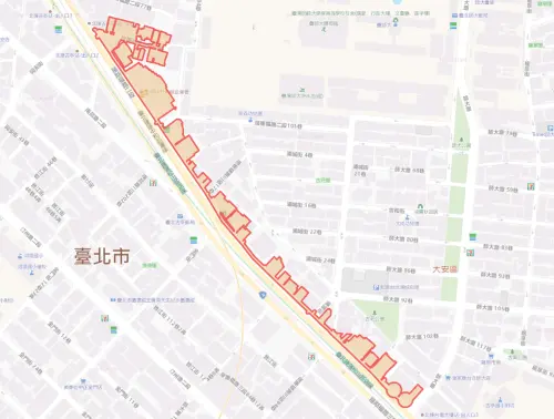 ▲台北市大安區8月19日停水範圍。（圖／自來水公司water.gov.tw）